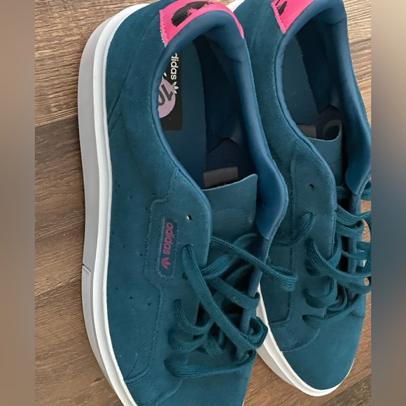 Dark Teal Adidas Sneakers - Picture 2 of 6